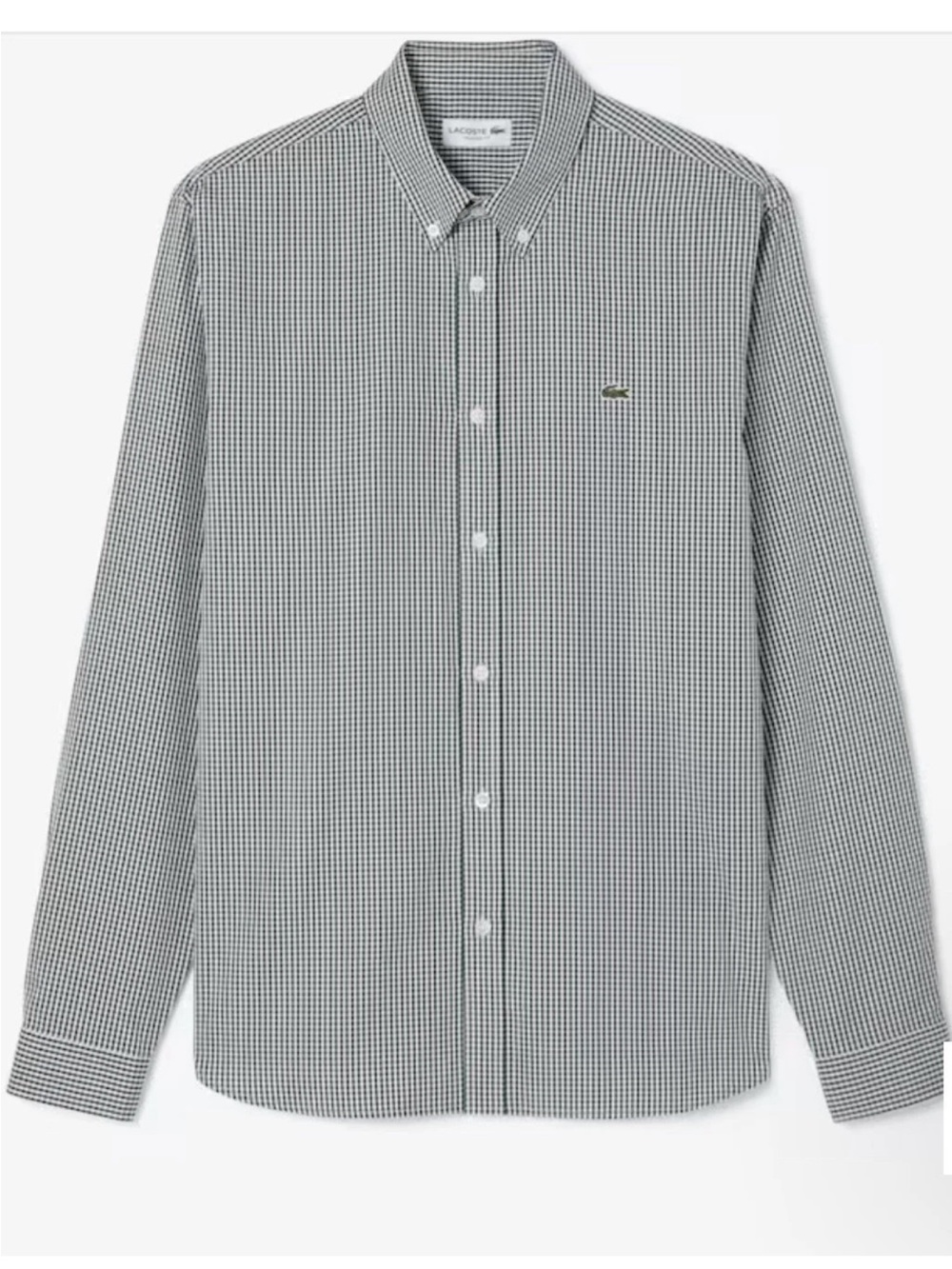 Lacoste Men's Green & White Button-Down Shirt